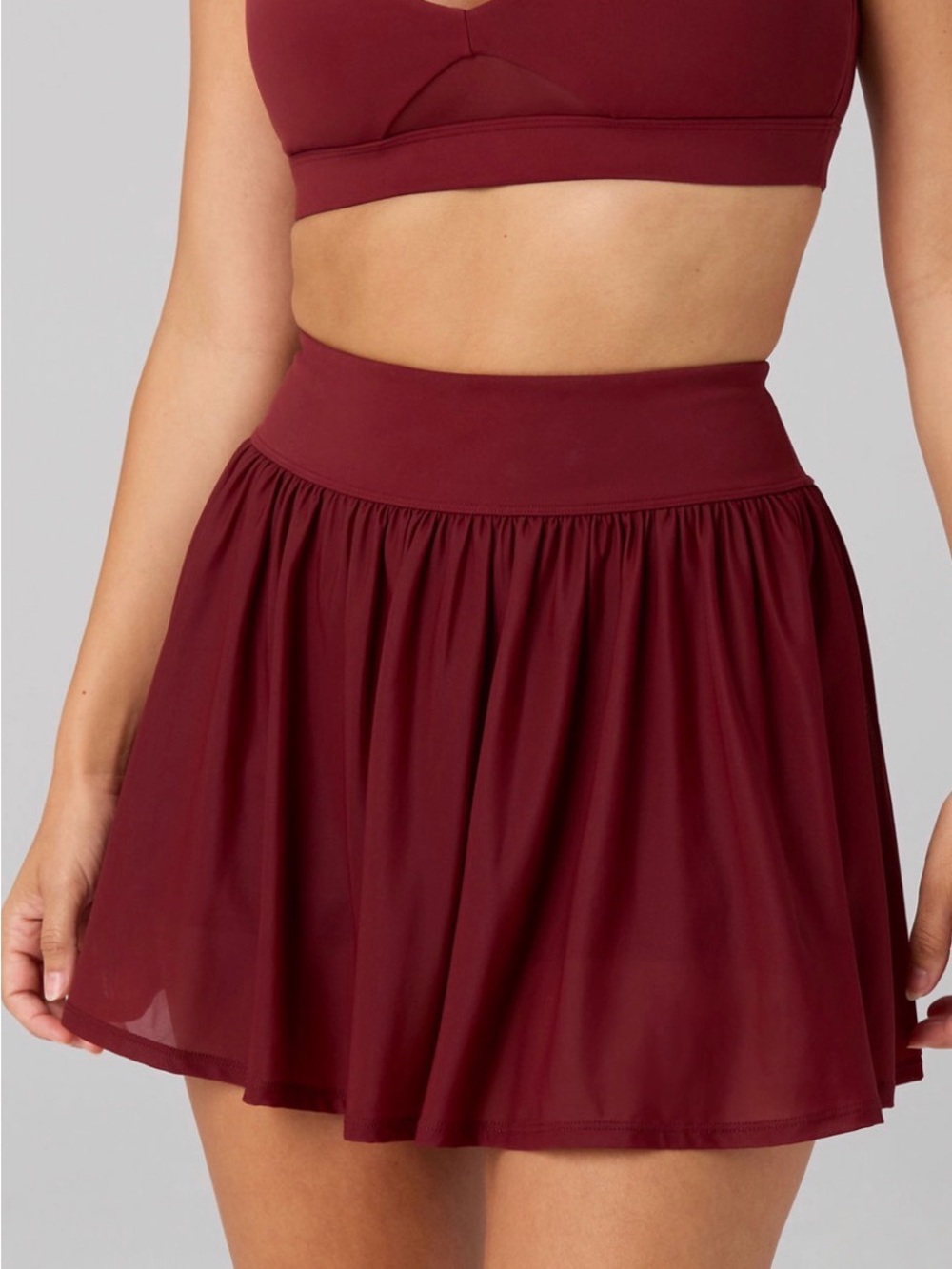Fabletics High-Waisted Mesh Classic Mini Skirt s